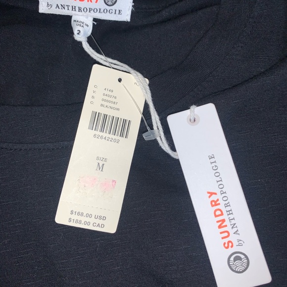 NWT Anthropologie Sundry black midi dress Medium - Picture 14 of 15